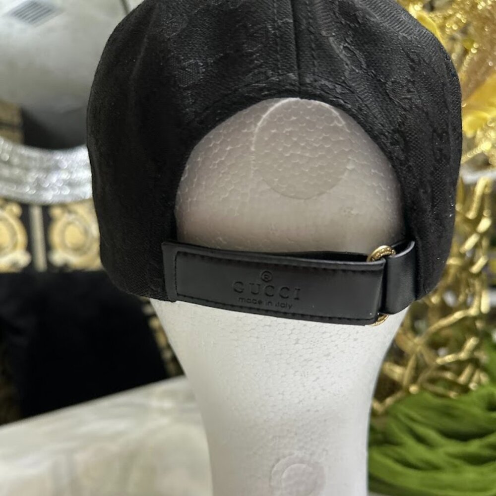 Cotton Black Unisex Baseball Cap With Emblem - Picture 3 of 5